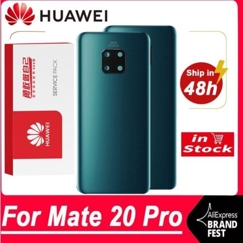 Original Back Housing Replacement For Huawei Mate 20 Pro Back Cover Battery Glass With Camera Lens For Mate 20 Pro Rear Cover