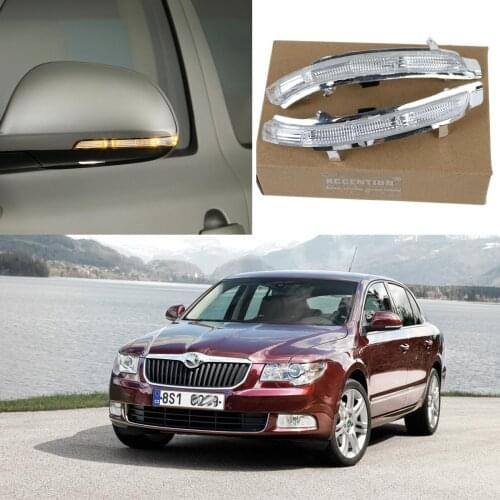 For Skoda Superb 2009 2010 2011 2012 2013 2014 2015 Front Turn Signal Light Left and Right Side Wing Mirror Indicator Lamp