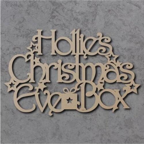 Personalised Christmas Eve Box Topper - wooden Christmas Eve crafts