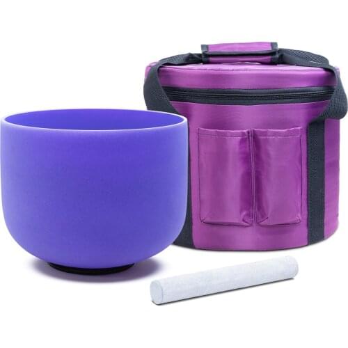 A# Note Pineal Chakra Frosted Crystal Singing Bowl 8inch