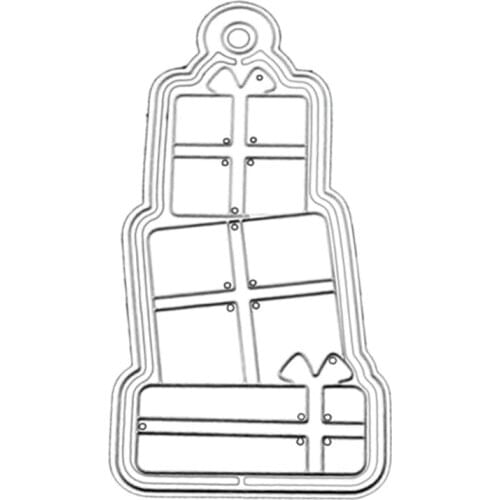 Presents Shape Embossing Cutting Dies Scrapbooking Cards Diecut DIY Christmas Birthday Party Favor Gifts Stocking Dropship