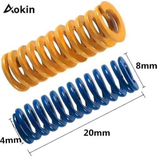 10pcs Length 20mm OD8mm ID4mm 3D Printer Parts Spring For Heated bed MK3 CR-10 hotbed Imported For 3D Printer Pressure Springs