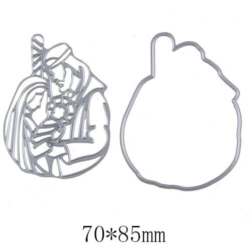 Silver Irregular Pattern Metal Cutting Dies for DIY Scrapbook Paper Craft Card Album Embossing Stencils 7*8.5cm