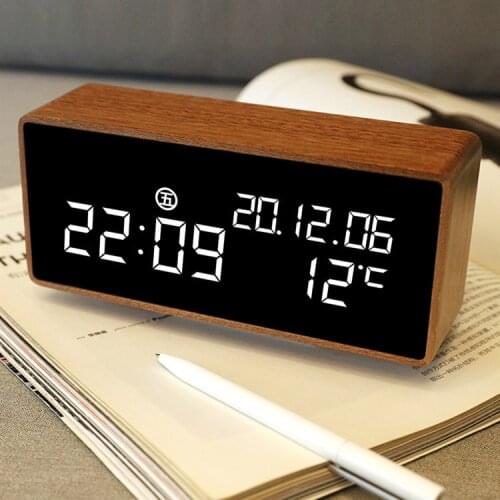 Led Alarm Clock Smart Speaker Bedside Luminous Electronic Clock Home Desktop Clock