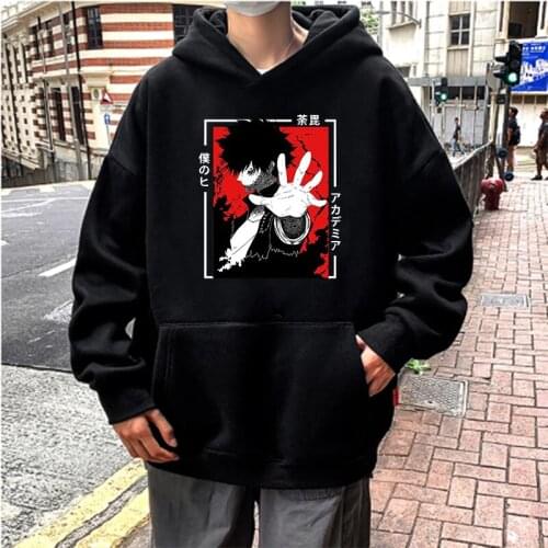 Janpanese Anime My Hero Academia Printed Hoodies Dabi Manga Hooded Sweatshirts Men Cartoon Oversized Casual Male Winter Hoodies