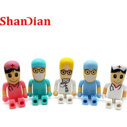 SHANDIAN doctor nurse usb flash drive medical pendrive 4GB 8GB 16GB 32GB 64GB memory stick U disk hospital clinic present
