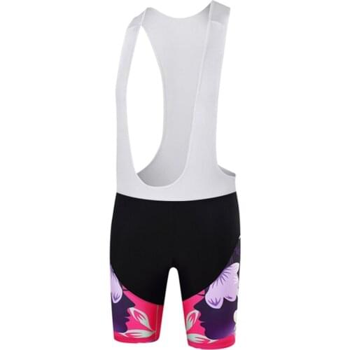 TELEYI Cycling Shorts Gel Padded Women Summer Printing Flowers Mtb Bib Shorts Cycling Outdoor Sportswear Set Quick-Dry