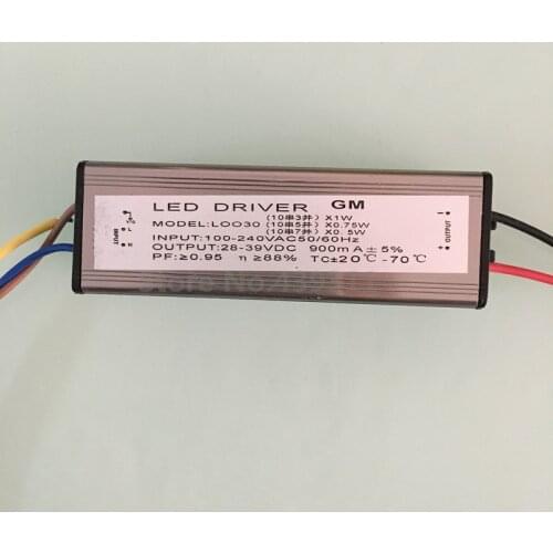 30W/50W/70W Waterproof LED Driver Lighting Transformers Power Supply Constant Current AC100-240V DC28-39V 900mA free shipping