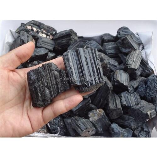 1KGNATURAL BLACK TOURMALINE CRYSTAL STONE ORIGINAL CHAKRA STONE WHOLESALE