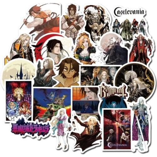10/30/50PCS Cartoon Castlevania Anime Characters Suitcase Graffiti Diary Skateboard Toy Decoration Waterproof Sticker Wholesale
