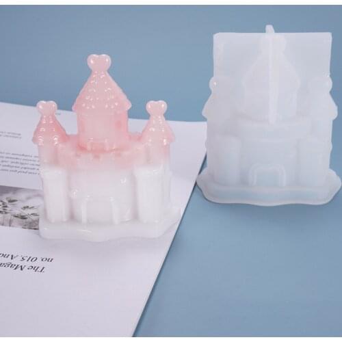 3D Stereo Castle Silicone Mold DIY Handcraft Crystal Epoxy Mould For Ornament Table Decoration Soap Mold Craft Making Tool