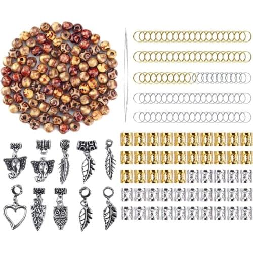 Dreadlocks Beads Hair Bread Accessory Decorations Round Oval Beads Needles Hair Braid Rings Links Rings Beads