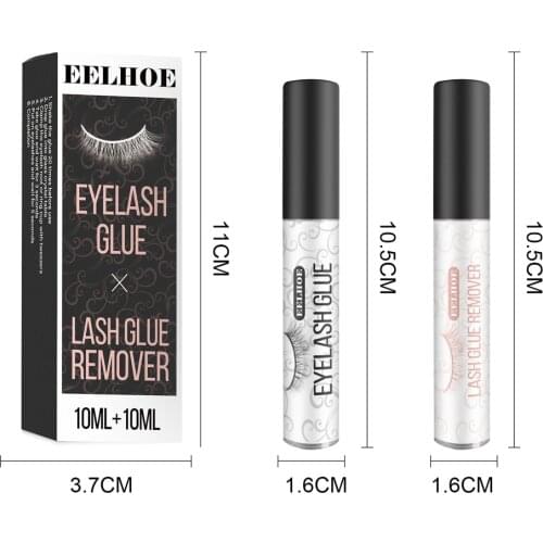 10ml Fast Drying Eyelash Extension Glue Adhesive Makeup Tools Eye Lashes Glue With 10ml Lash Glue Quick Remover Set