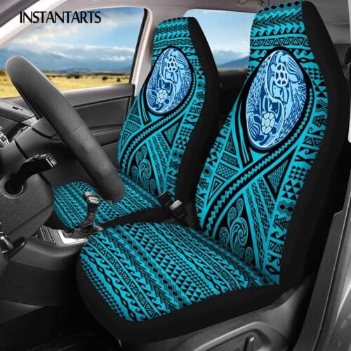 INSTANTARTS Tribal Totem Design Easy to Install Set of 2 Car Seat Covers Easy Clean Automobile Seats Protector Seat Protector