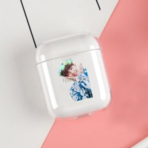 Flower Crown Yunho Ateez Cases For Apple AirPods 1 2 Case Clear Wireless Bluetooth Earphone Case Protective Shell