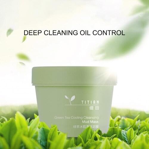 Green Tea Shrink Pore Moisturizing Soothing Deep Cleansing Skin Care Face Mud