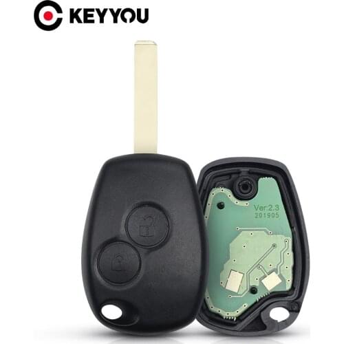 KEYYOU 10pcs 433MHz PCF7947 Chip 2 3 Buttons Car Remote Key For Renault Duster Modus Clio 3 Twingo DACIA Logan Sandero Kangoo