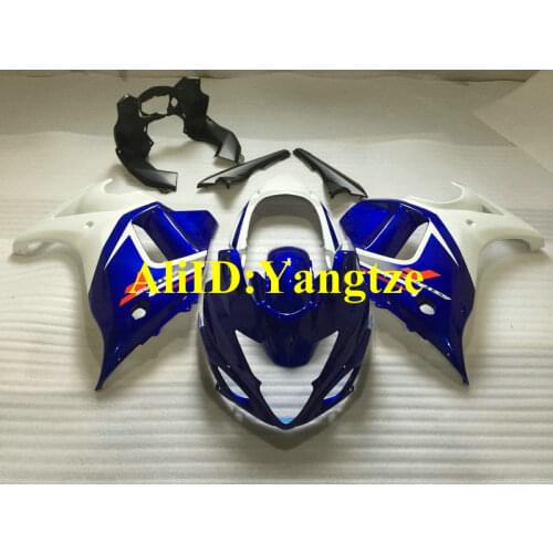 Custom Motorcycle Fairing kit for GSX650F 08 09 10 GSX 650F 2008 2009 2010 GSX650 F White blue ABS Fairings set SD03