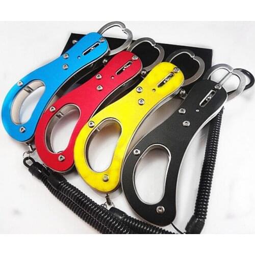 Colorful Stainless Steel Fish Grip Lip Trigger Fishing Tackle Gripper Grabber Grab Tool Stainless Steel Useful Fishing Equipment