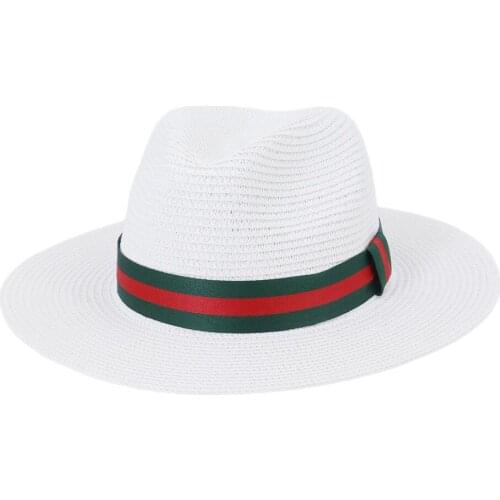 Summer straw hat women big wide brim beach hat sun hat foldable sun block UV protection panama hat bone chapeu MZ26