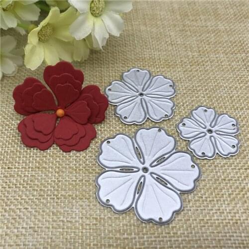 3pcs flower decoration Metal Cutting Dies Stencil Scrapbooking Photo Album Card Paper Embossing Craft DIY