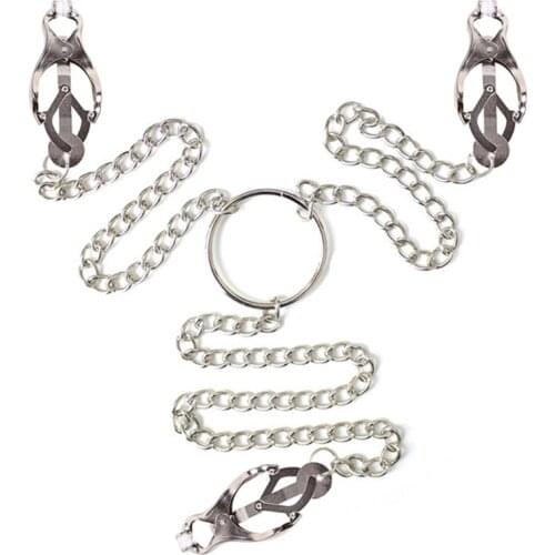 Chains Metal Nipple Clamps Sex Toys Nipples Clips Adult Games For Couples Flirt Toys Nipple Clips For Women