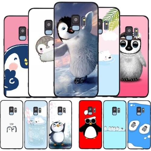 Cute Penguin Adorable Soft phone Case For Samsung S20 S10 S9 S8 S7 edge Plus Lite For Note 8 9 10 A6 A7 A8 A9 Cover