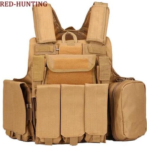 Men Training Heavy Duty Camouflage Hunting Military Tactical Vest Amphibious Battle Combat Airsoft Molle Plate Carrier Vest