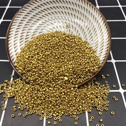 New 2 3 4mm Size Glass With Seed Spacer beads Jewelry Making Fitting Gold