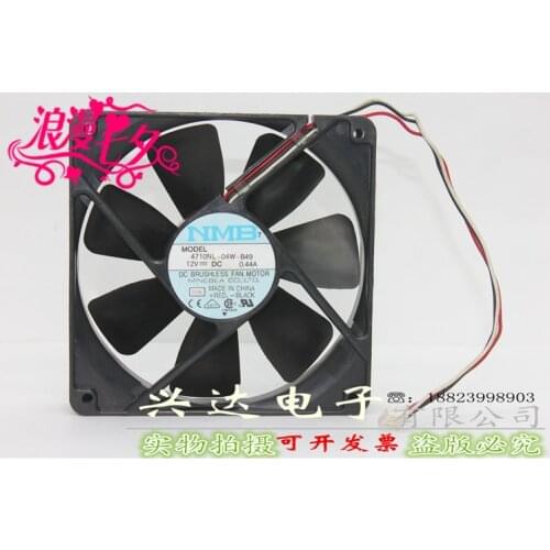 New genuine 4710NL-04W-B49 12V 0.44A double ball 12025 silent chassis fan