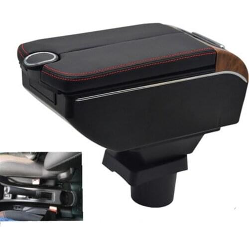 For Lada Xray armrest box Double doors open 7USB Centre Console Storage Box Arm Rest