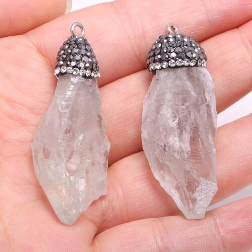 1 piece Natural Stone Pendants Irregular shape Exquisite Charm For jewelry making DIY necklace Earring accessories 10x30-15x40mm