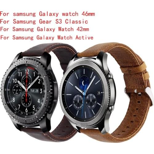 Watch band for Samsung Galaxy watch 46mm strap for Gear s3 Frontier 20mm/22mm Crazy bracelet Huawei watch GT strap Grea S 3 46mm