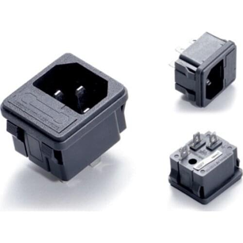 With 10A fuse ! power socket 15A 250V ac 3 Terminal Power Socket with Fuse Holder Connector