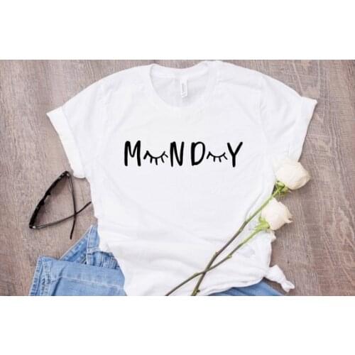 Skuggnas Monday Female T-shirt Women Men Funny T Shirt Fashion 2018 Hipster Tumblr Humor COOL Graphic Tees Tops Drop ship