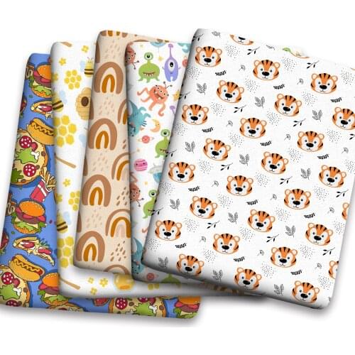 Spring Summer Cotton Super Dense Sewing Fabric Making Womens Wear Dress Children Clothing Home Clothes Cloth c01 0.5Meter