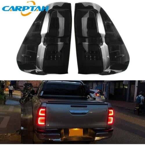 LED Car Accessory Rear Running Lamp For Toyota Hilux Revo 2015 - 2018 2019 Tail Lights Fog Lamp Turn Signal Reverse Brake Light