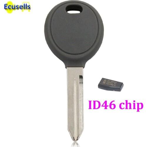 Replacement Blank transponder key shell case fob for Chrysler with ID46 chip Ignition key for Chrysler for Dodge Jeep