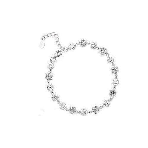 2016 new arrival high quality flower 925 sterling silver female bracelets fashion jewelry wholesale