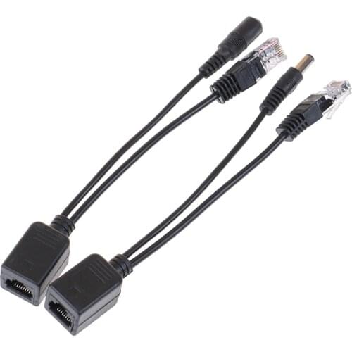 1set POE Cable Passive Power Over Ethernet Adapter Cable POE Splitter Injector