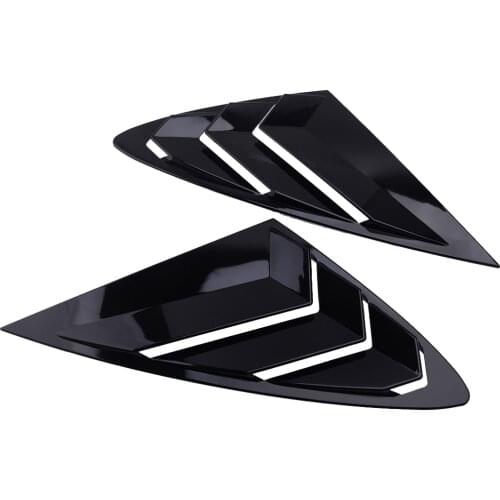 1Pair Glossy Black ABS Car Rear Side Window Vent Scoop Louver Fit For Hyundai Sonata DN8 2020 2021