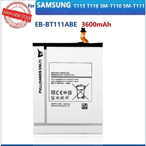 100% Original 3600mAh EB-BT111ABC EB-BT111ABE EB-BT115ABC EB-BT115ABE For Samsung Tab3 Lite SM-T110 SM-T111 T116 Phone Battery