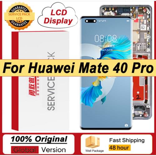 100% New Original 6.76'' AMOLED Display for Huawei Mate 40 Pro Full LCD Touch Screen Digitizer Repair Parts + Service Pack