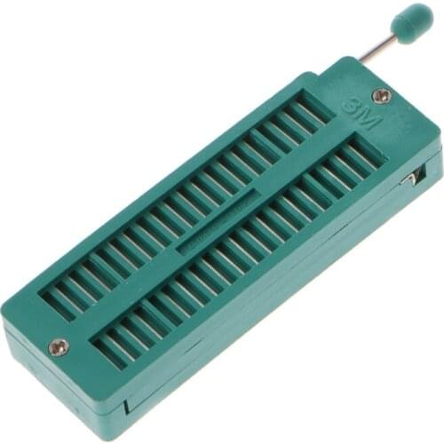 16 20 24 28 40 P Pin 2.54MM Green DIP Test Universal ZIF IC Socket Welding Type