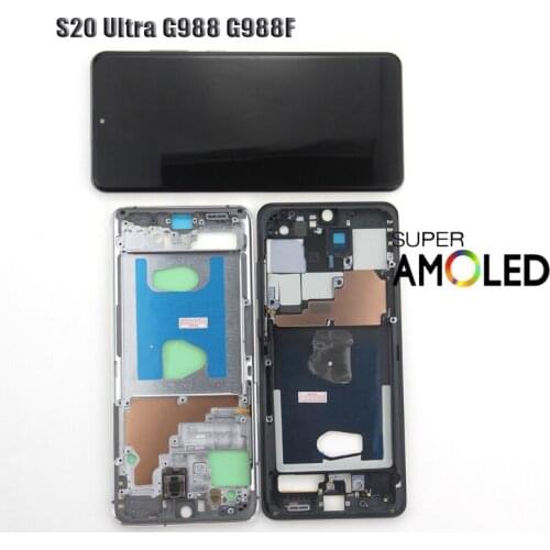 6.9'' Original Super AMOLED LCD Display + Touch Screen Digitizer Assembly for Samsung Galaxy S20 Ultra G988 G988F Repair Parts