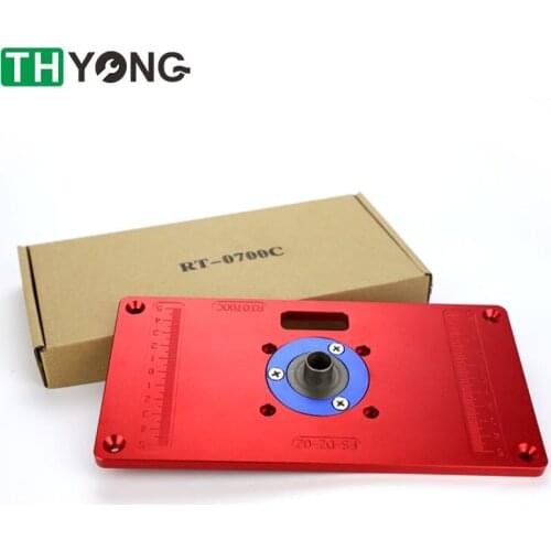 Aluminium Router Table Insert Plate Woodworking Benches Wood Router Trimmer Models RT0700C Engraving Machine Flip Board