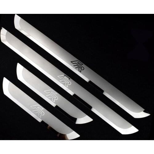 Car Stylin FR Stainless Steel Scuff Plate Door Sill Cover For SEAT LEON ARONA ATECA FR 4PCS