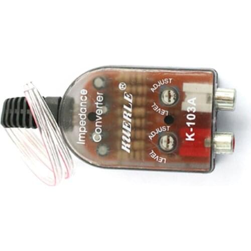 Auto Car Stereo Level Converter High to Low Impedance Audio Converter High VF to Low VF Car Speaker Output to RCA Output Adapter