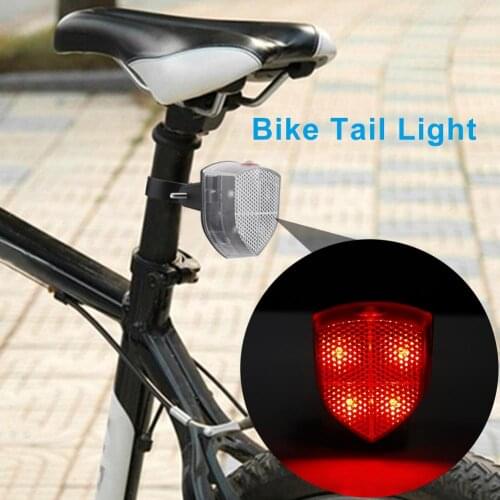 Safety Bicycle Bike Taillight Battery Operate LED Bike Light Bright Rear Bicycle Taillight Water Resistant 4 LED 3 Mode Options