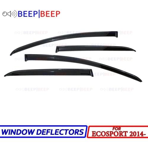 For Ford Ecosport 2014- car window deflectors wind sun guard rain vent visor cover car styling accessories